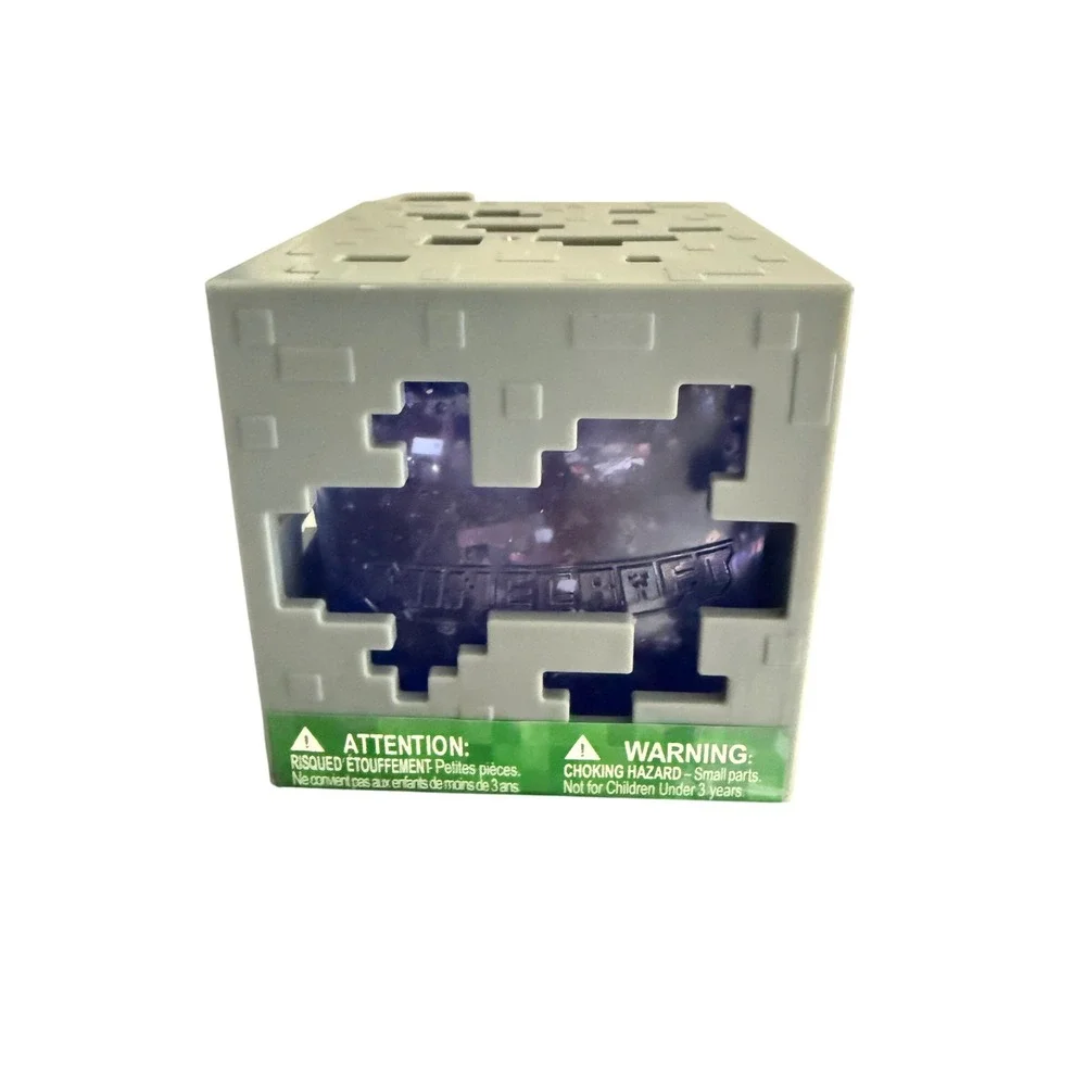 Just Toys Intl Minecraft Jelly Cubes Toy Kids Gray Purple New Squishy Fidget‎